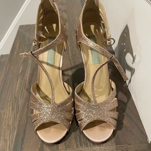 Betsy Johnson heels in rose gold
